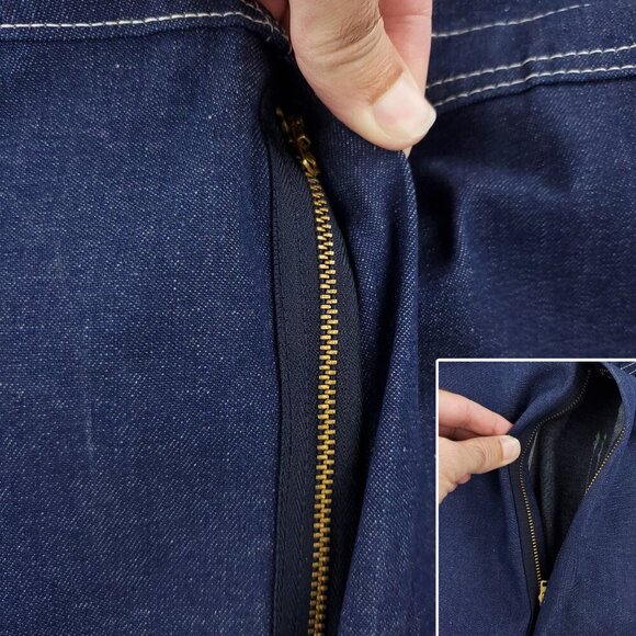 OshKosh B'Gosh Vintage Denim Bib Overalls Union Sanforized USA "38x32" NWT - Picture 12 of 14